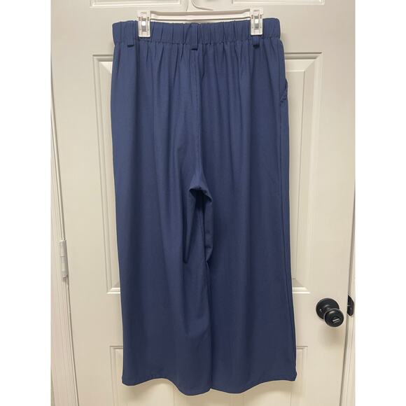 Halara halotek air high waist wide leg work pant pull-on navy blue large - Picture 5 of 6